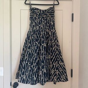 Anthropologie Elegant Strapless Black and White Dress